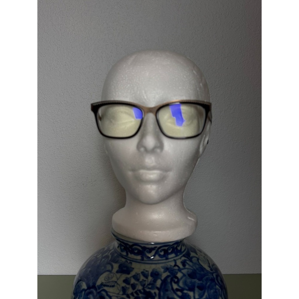 GX Studio Gwen Stefani GX035 Brown Square Eyeglass Frames 52-17-135 Rx